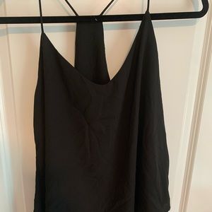 Black racer back blouse, size M